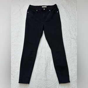 Madewell High Rise Black Skinny Jeans
